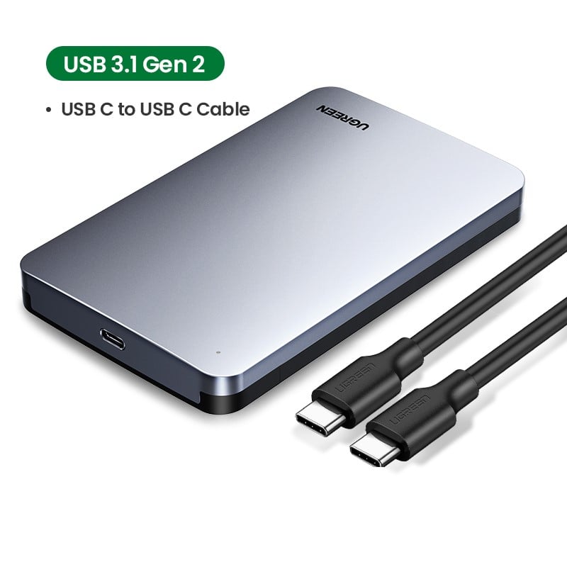 UGREEN USB-C vers USB-C/HDD/SSD/2.5"SATA/6T/0.50m - Boîtier externe - 0