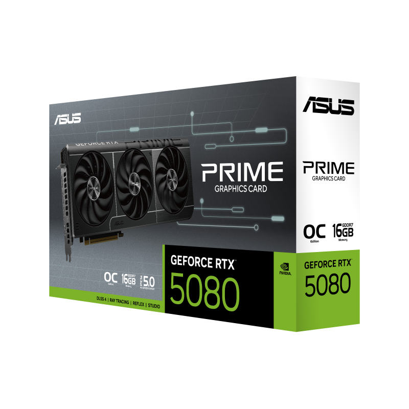 Asus PRIME GeForce RTX 5080 16GB GDDR7 OC Edition - Carte graphique - 1