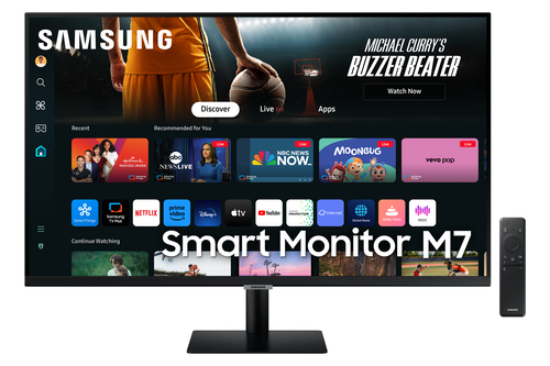 image produit Samsung Smart Monitor M7 - 31.5" 4K 60Hz Wifi/BT USB-C Smart Hub Télécommande Cybertek