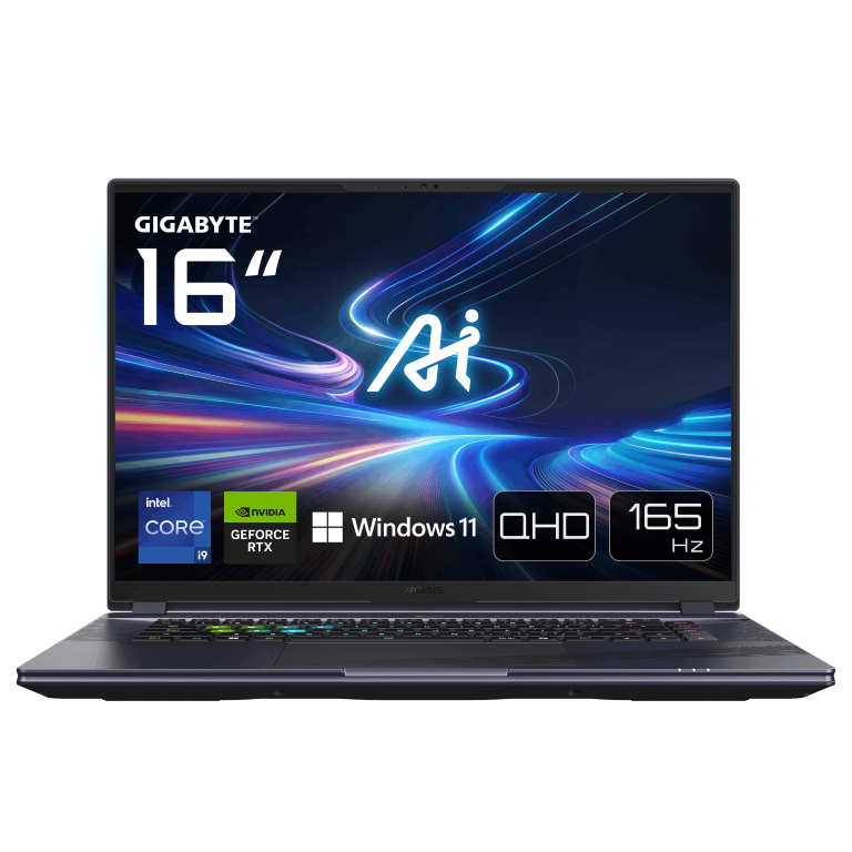 PC portable Gigabyte AORUS 16X ASG-63FRC65SH - 16" QHD+ 165Hz i9-14900HX 4070 32Go 2To W11 Cybertek