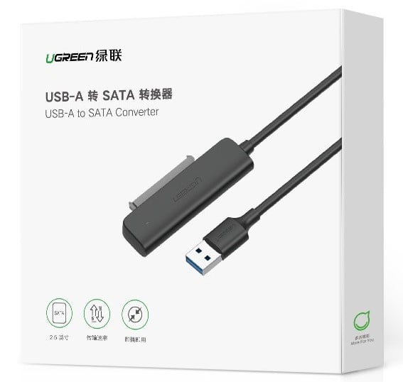 Adaptateur USB 3.0 vers SATA/2.5"/6T/HDD/SSD/0.5m - Connectique PC/Téléphonie  - 1