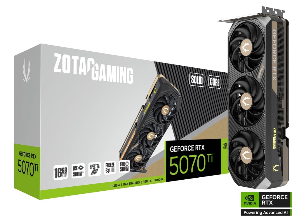 ZOTAC GeForce RTX 5070 Ti SOLID Core 16GB GDDR7 - Carte graphique - 0