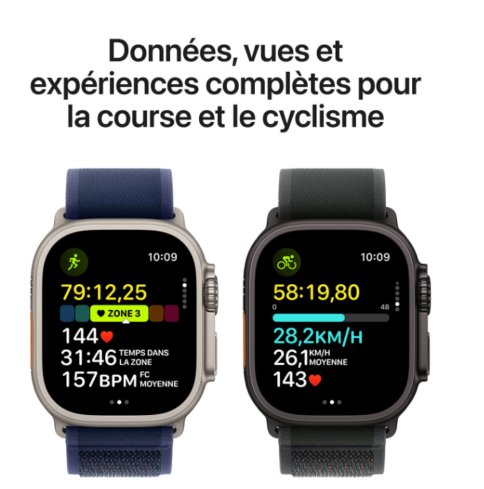 Apple Watch Ultra 2 GPS + Cellular 49mm Titane Noir M/L (MX4V3NF/A) - Achat / Vente Objet connecté / Domotique sur Cybertek.fr - 3