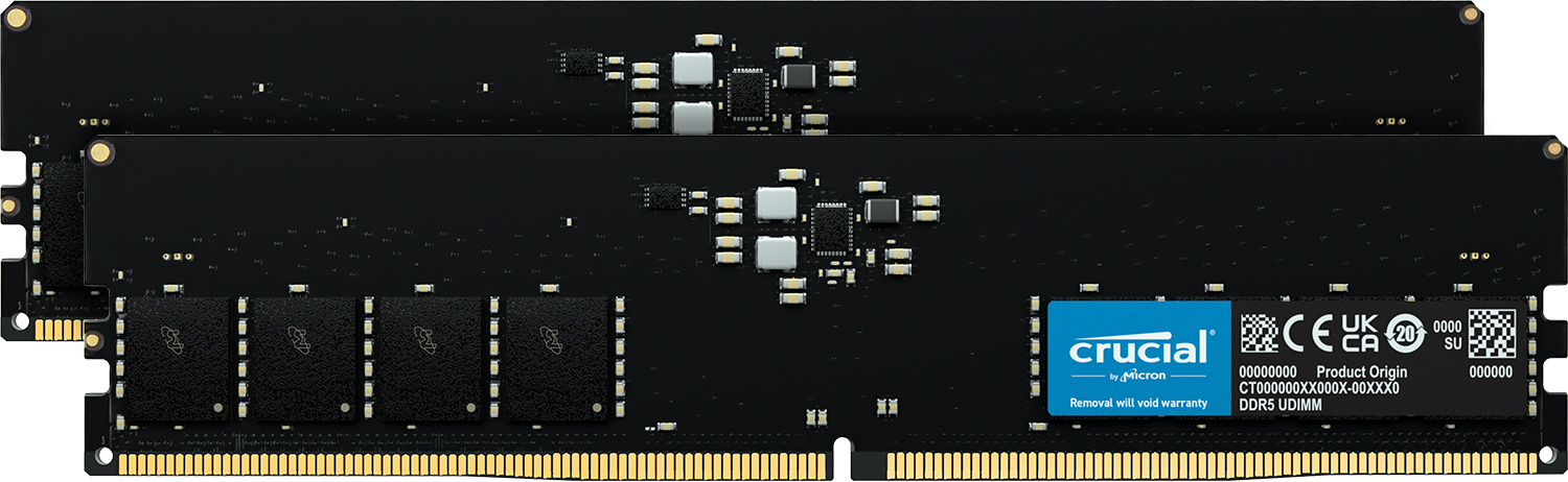 Crucial Classic UDIMM 64Go DDR5 5600MHZ Noir - Mémoire PC Crucial sur Cybertek.fr - 0