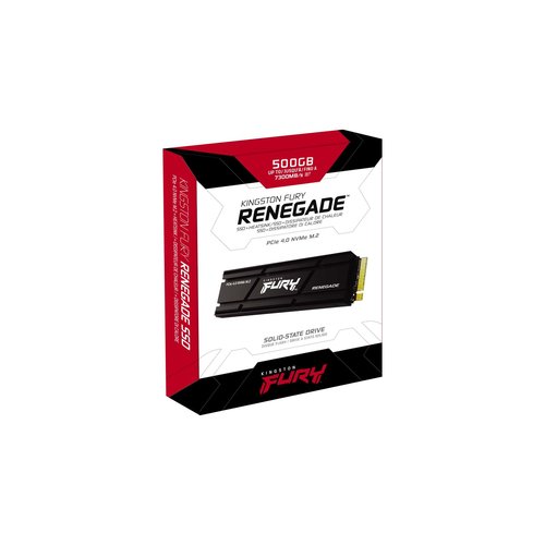 Kingston 500Go M.2 NVMe Gen4 FURY Renegade-SFYRSK/500G w/hs  M.2 - Disque SSD - 2