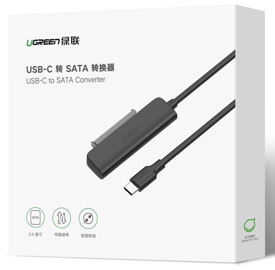 Adaptateur USB-C vers SATA/2.5"/6To/HDD/SSD/0.5m - Connectique PC/Téléphonie  - 1