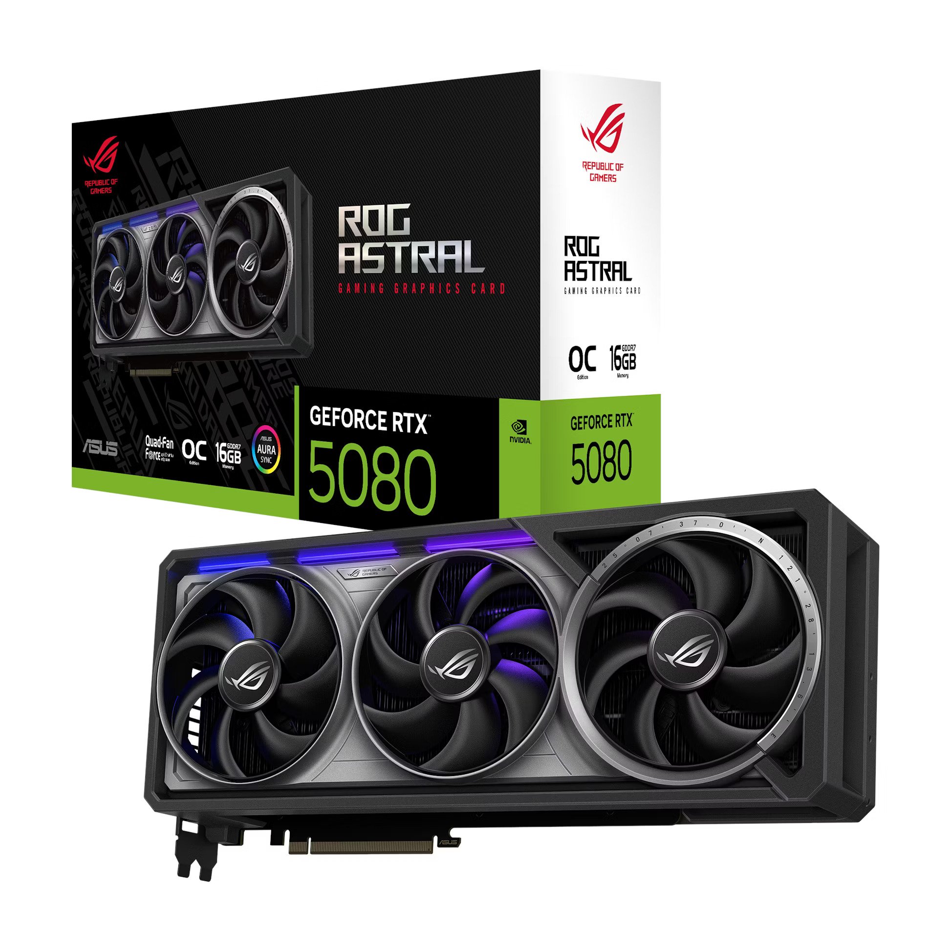 Asus ROG Astral GeForce RTX 5080 16GB GDDR7 OC Edition - Carte graphique - 0