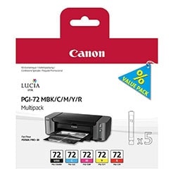 Canon Pack Cartouches PGI-72 MBK/C/M/Y/R - 6402B009