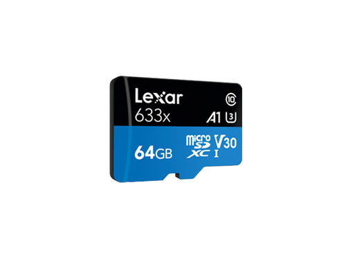 Lexar Micro SDHC 64Go Class 10 + Adapt - Carte mémoire Lexar - 1