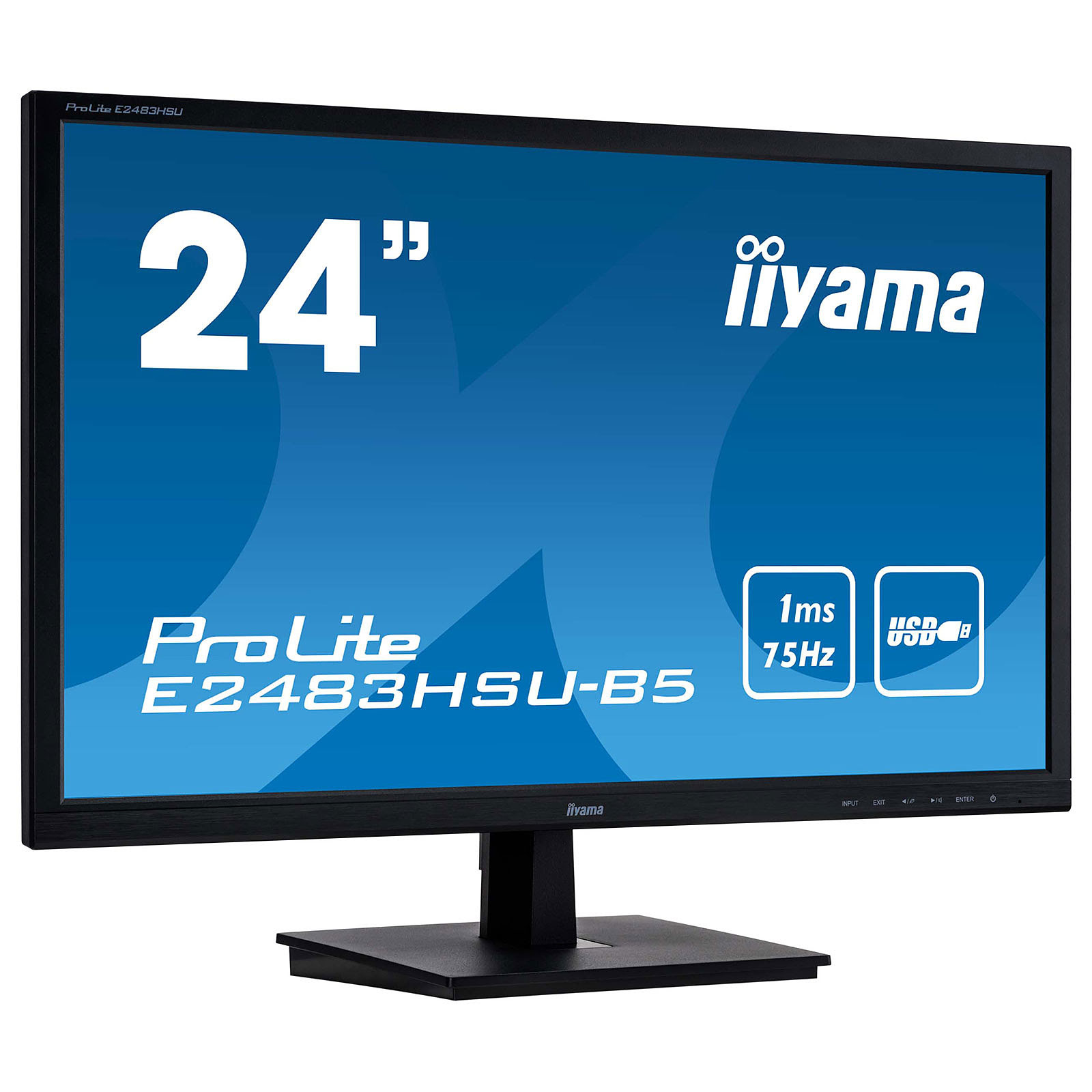 Iiyama 24"  E2483HSU-B5 -- - Ecran PC Iiyama - Cybertek.fr - 4