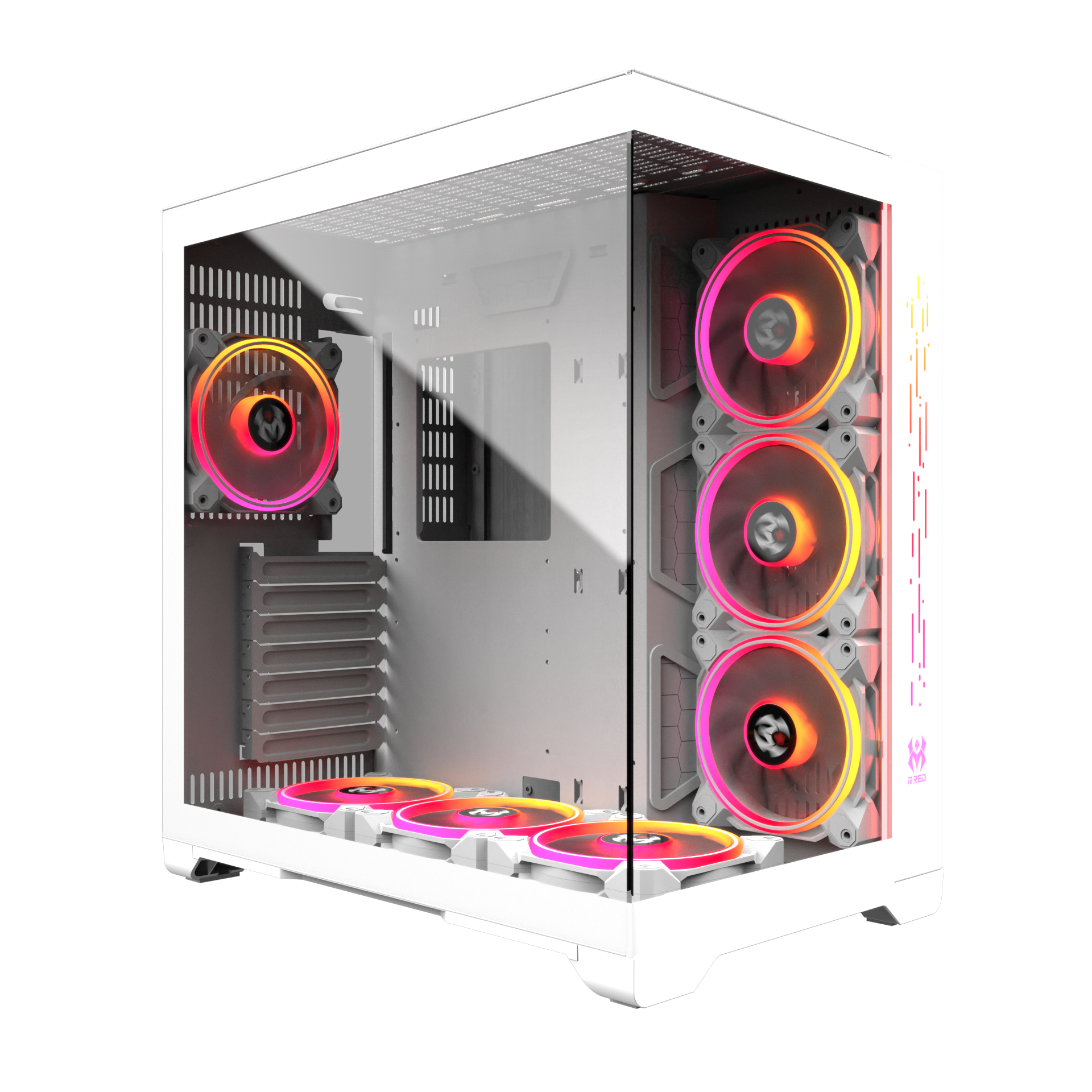 image produit M.RED Crystal Sea Blanc  - MT/Sans Alim/ATX Cybertek