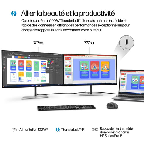 HP 27"  8J9E6AA#ABB - Ecran PC HP - Cybertek.fr - 7