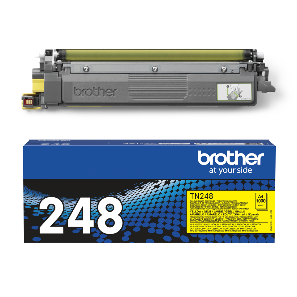 Toner Jaune TN-248Y pour imprimante Laser Brother - 2