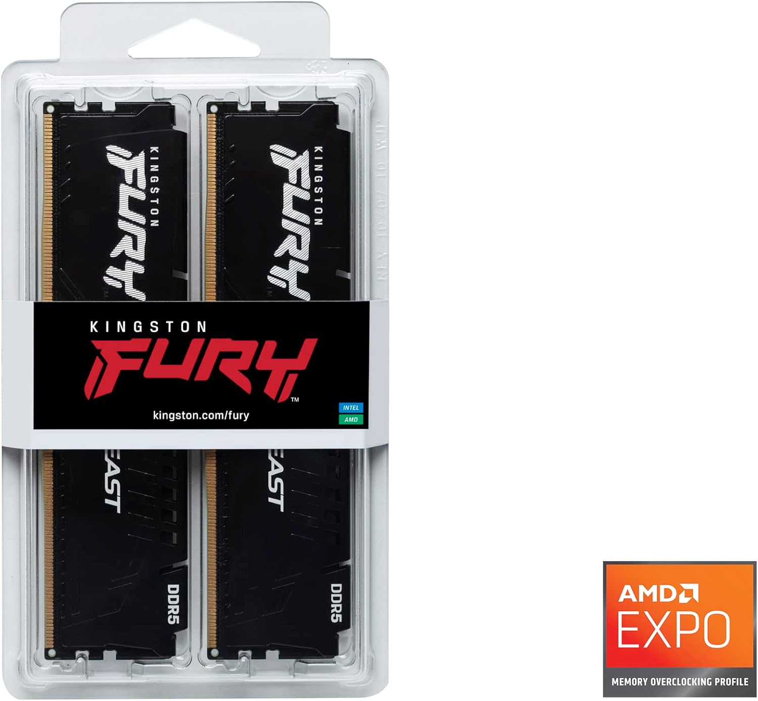 Kingston Fury Beast 32Go (2x16Go) DDR5 6000MHz - Mémoire PC Kingston sur Cybertek.fr - 4