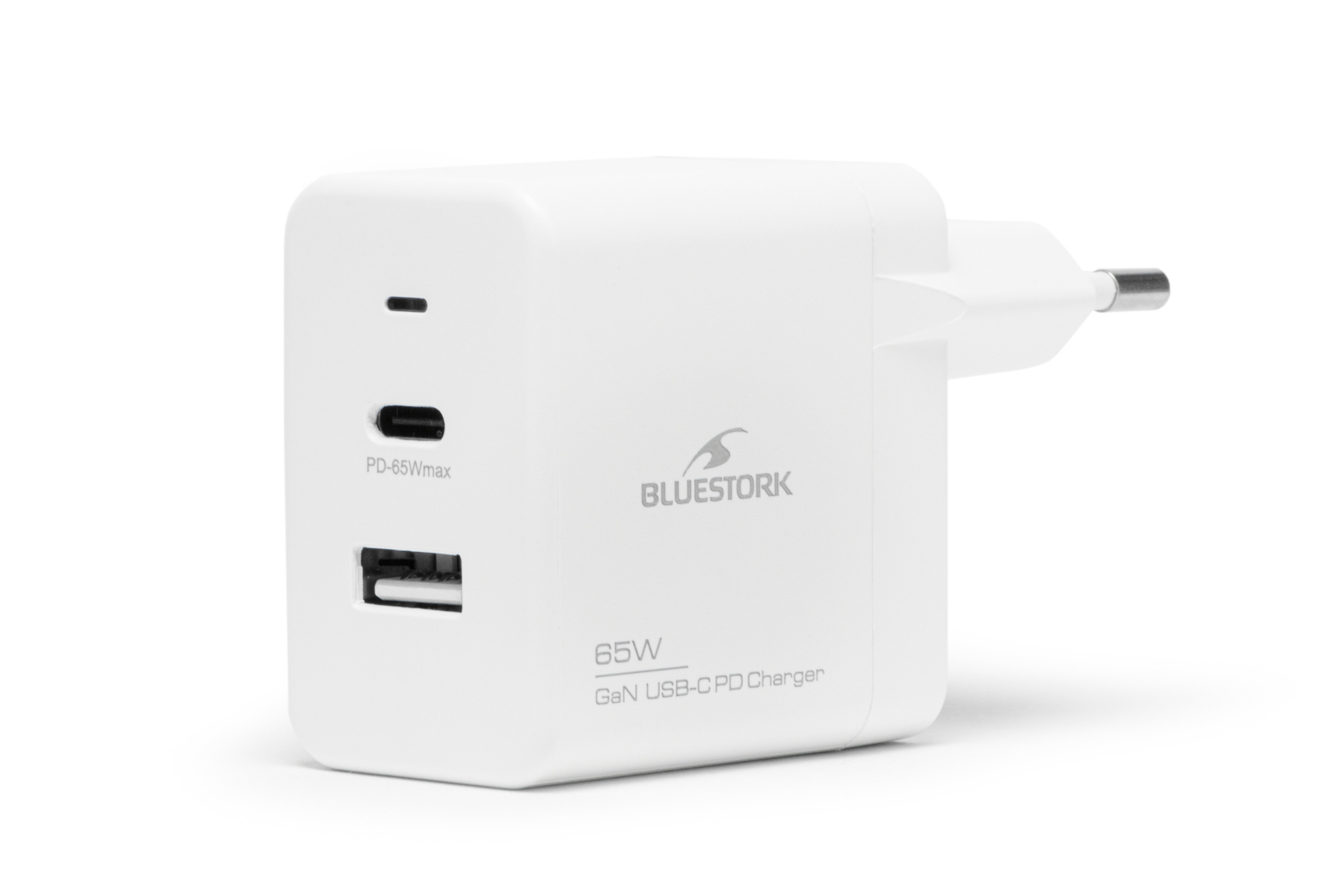 Bluestork 65W USB C - Blanc/Détachable  (PW-NB-65-C-GAN-W) - Achat / Vente Accessoire alimentation sur Cybertek.fr - 2