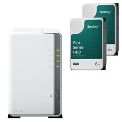 image produit Synology DS223J - 2 Baies avec 2 disques de 6 To Cybertek