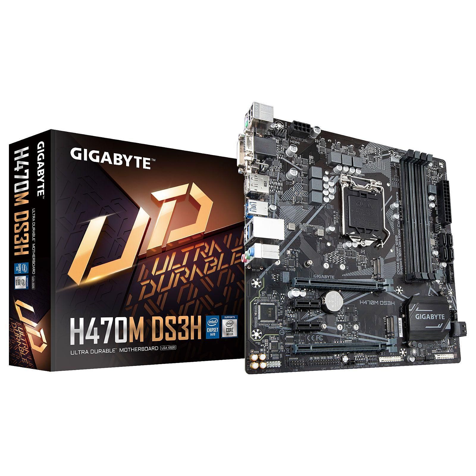 Gigabyte H470M DS3H Micro-ATX  - Carte mère Gigabyte - Cybertek.fr - 0