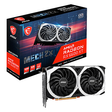 image produit MSI Carte graphique RX 6600 XT MECH 2X 8G OC - SPECIAL-Seconde Vie-Très Bon Etat Cybertek