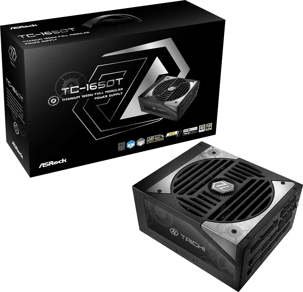 ASRock Taichi TC-1650T - 1650W - 80+ Titanium - Noir (90-UXT165-TFEAAB) - Achat / Vente Alimentation sur Cybertek.fr - 0