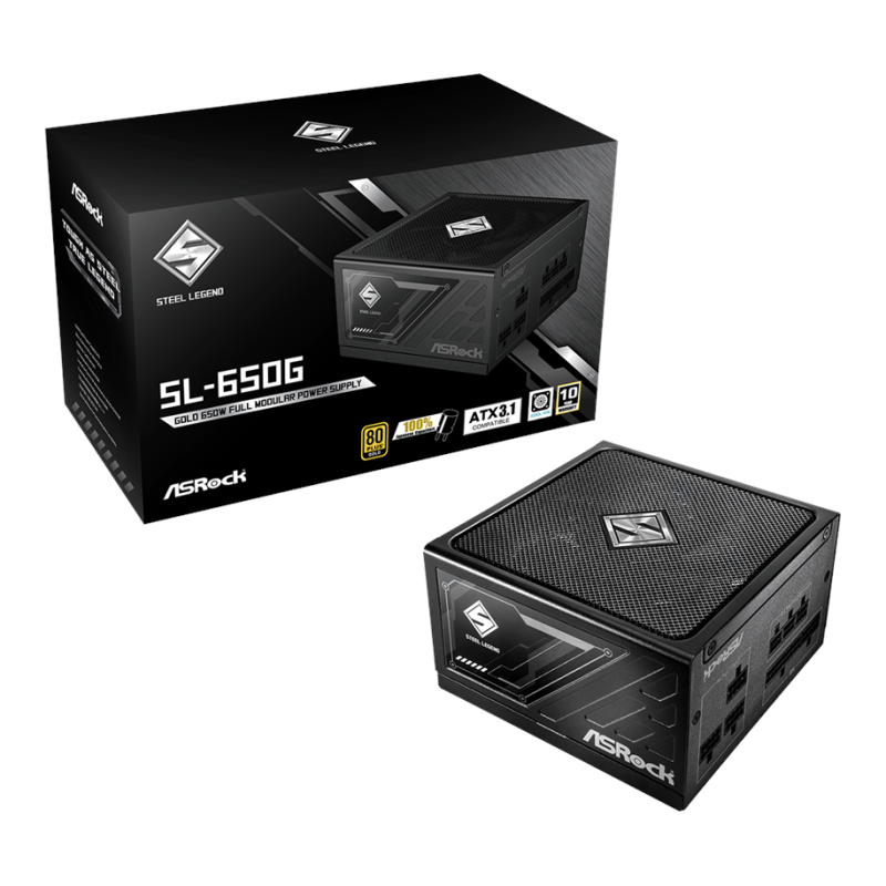 ASRock Steel Legend SL-650G - 650W - 80+ Gold - Noir (90-UXS065-GFEAAA) - Achat / Vente Alimentation sur Cybertek.fr - 0