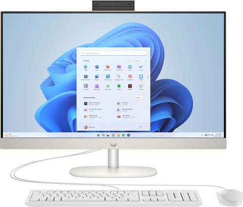 HP 27-cr0034nf  27" FHD/R5-7520U/8Go/512Go/W11 Blanc - All-In-One PC/MAC - 0