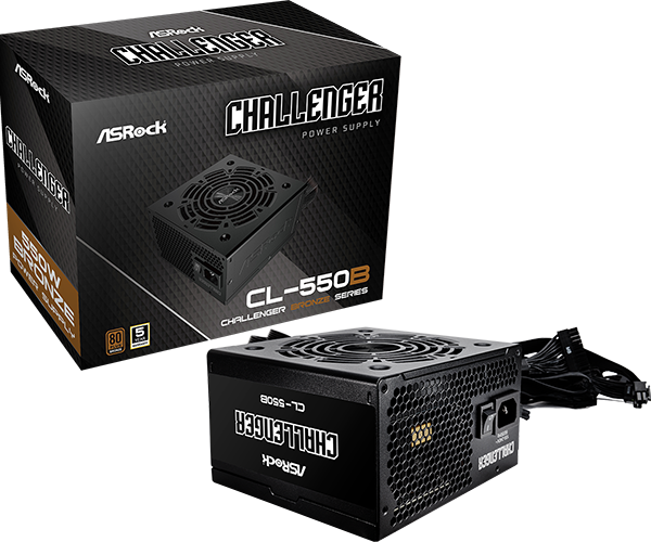 ASRock Challenger CL-550B - 550W - 80+ Bronze - Noir (90-UXC055-BNEAAA) - Achat / Vente Alimentation sur Cybertek.fr - 0