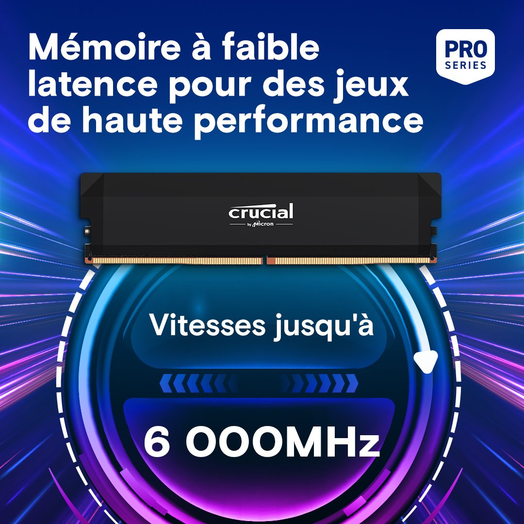 Crucial Pro Overclocking Edition 32Go (2x16Go) DDR5 6400MHz - Mémoire PC Crucial sur Cybertek.fr - 0