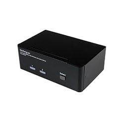 Commutateur et splitter StarTech KVM 2xDisplayPort/USB/Audio - 2560x1600/60Hz  Cybertek