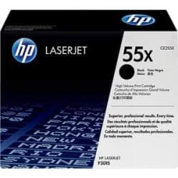 Toner noir HP 55X 12500p - CE255X pour imprimante Laser HP - 0