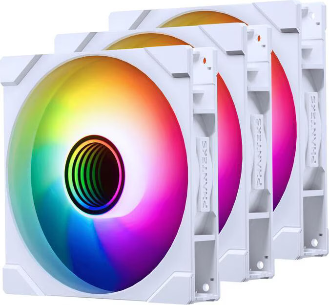 Ventilateur boîtier Phanteks M25 Gen2 PWM Blanc Reverse Blade (3x140mm) D-RGB Cybertek