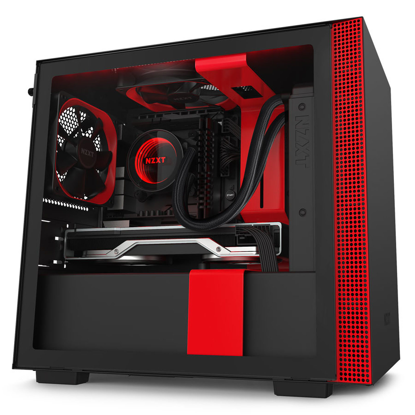 NZXT H210i Noir/Rouge Rouge - Boîtier PC NZXT - Cybertek.fr - 0