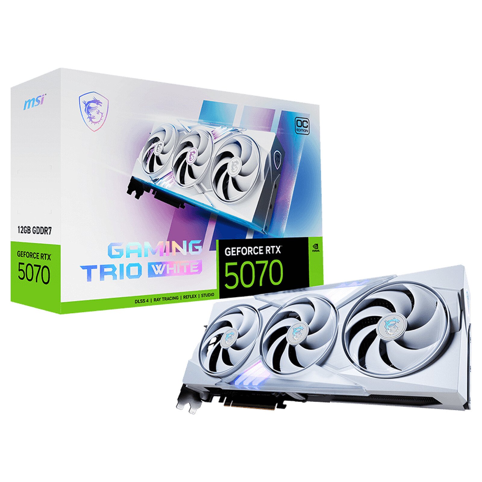 MSI GeForce RTX 5070 12G GAMING TRIO OC WHITE - Carte graphique - 0