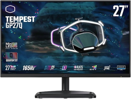 image produit Cooler Master TEMPEST GP27U - 27" 4K 160Hz IPS Mini-LED Quantum Dot HDR 1200 Nits USB-C Cybertek