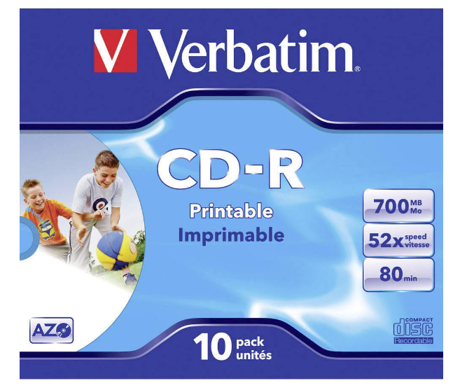 Verbatim CD-R x 10 - 700 Mo - surface imprimable - 0