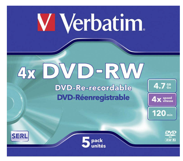 Verbatim DataLifePlus - DVD-RW x 5 - 4.7 Go - 1