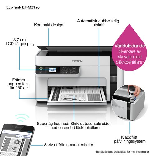 Imprimante multifonction Epson EcoTank ET-M2120 - Cybertek.fr - 43