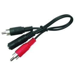 No Name Adaptateur Jack 3.5 F vers 2 RCA M