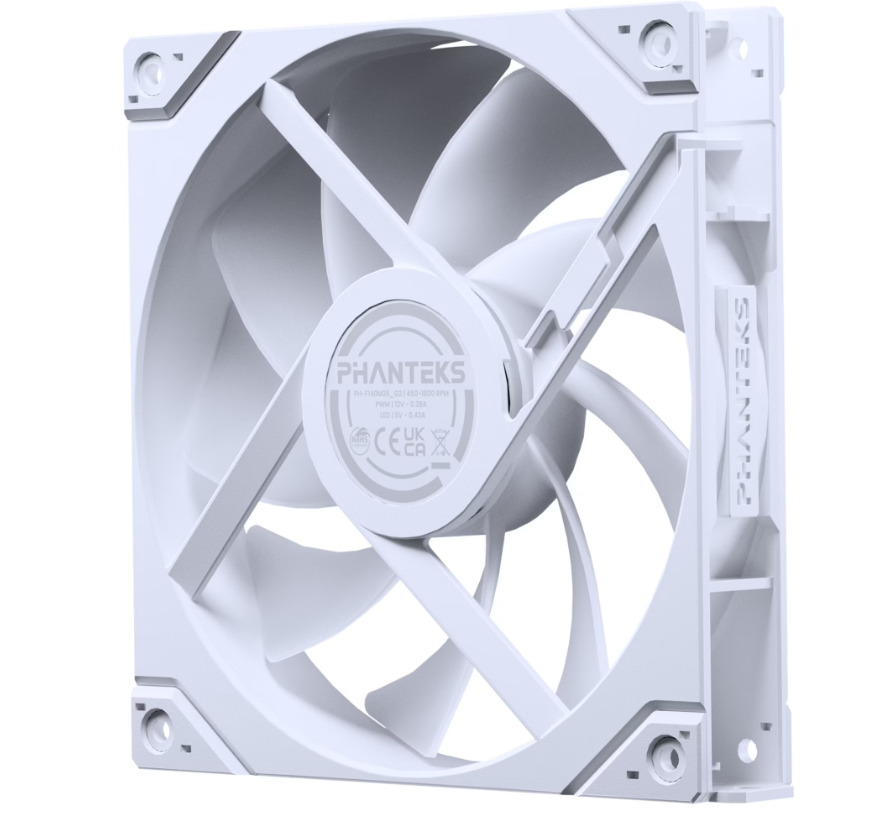 Phanteks M25 Gen2 PWM Blanc (Pack de 3x140mm) D-RGB - Ventilateur boîtier - 3