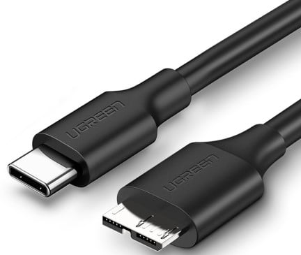 Câble USB-C vers Micro B/3A/PVC/ABS/1m/Noir - Connectique PC/Téléphonie  - 0