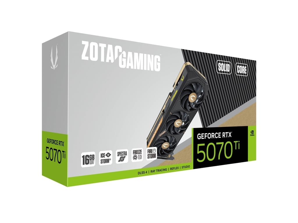 ZOTAC GeForce RTX 5070 Ti SOLID Core 16GB GDDR7 - Carte graphique - 7