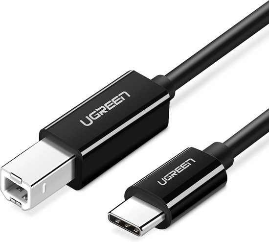 Câble USB-C vers USB-B 2.0/1m/Noir - Connectique PC - Cybertek.fr - 0