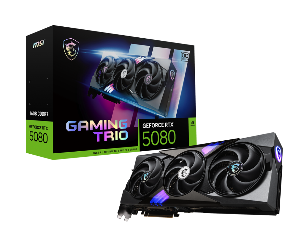 MSI GeForce RTX 5080 16G GAMING TRIO OC  - Carte graphique MSI - 0