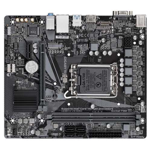 Gigabyte H610M H V3 DDR4 Micro-ATX  - Carte mère Gigabyte - 7