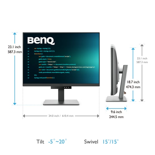 BenQ 28 pouces  9H.LM1LJ.TBE - Ecran PC BenQ - Cybertek.fr - 3