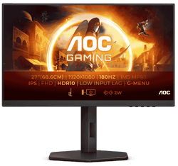 Ecran PC AOC 27G4X - 27" FHD 180Hz IPS 0.5ms HDR Pivot G-Sync Compatible Adaptive Sync Cybertek