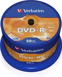 image produit Verbatim Spindle de 50x DVD-R 4,7 Go Cybertek