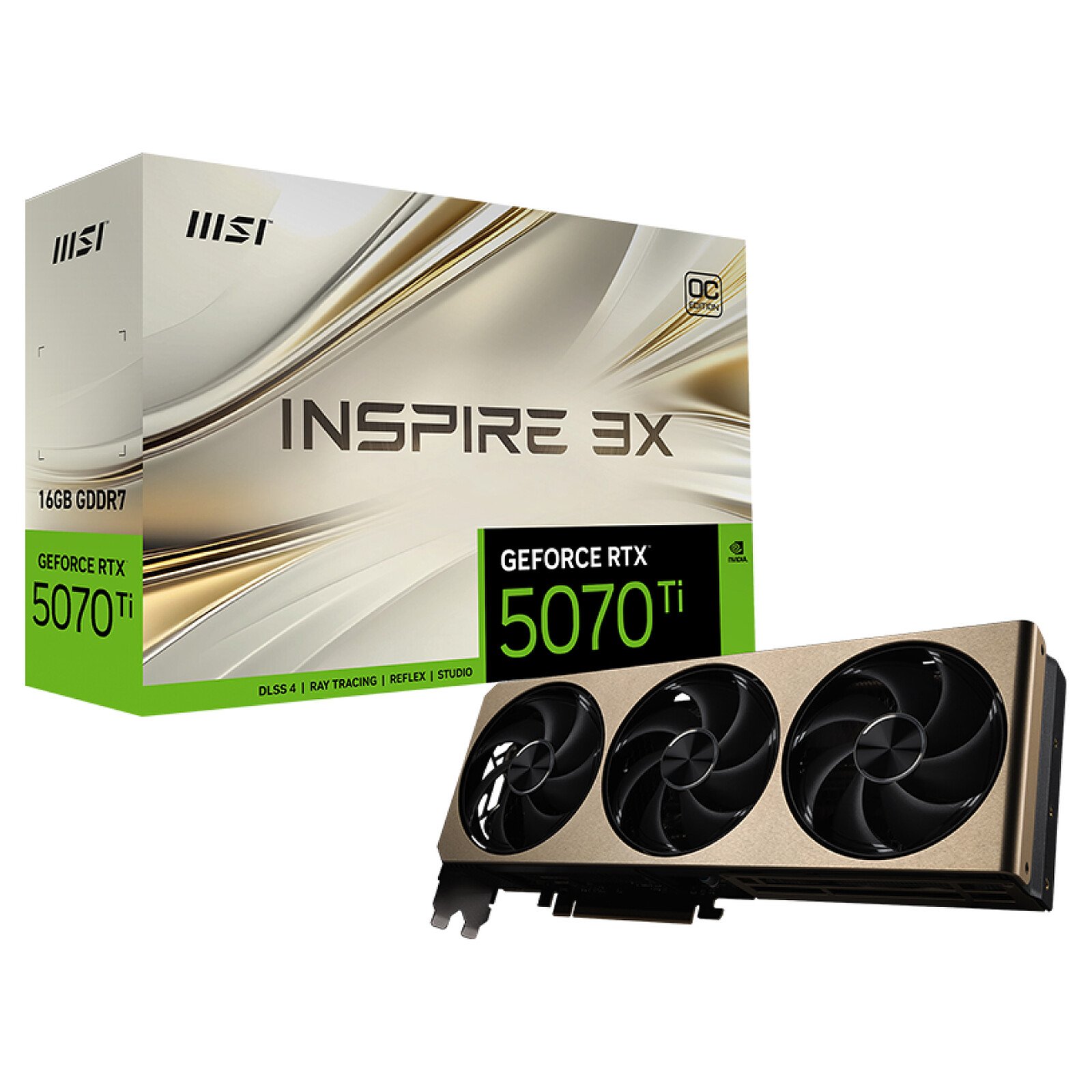 MSI GeForce RTX 5070 Ti 16G INSPIRE 3X OC PLUS - Carte graphique - 0