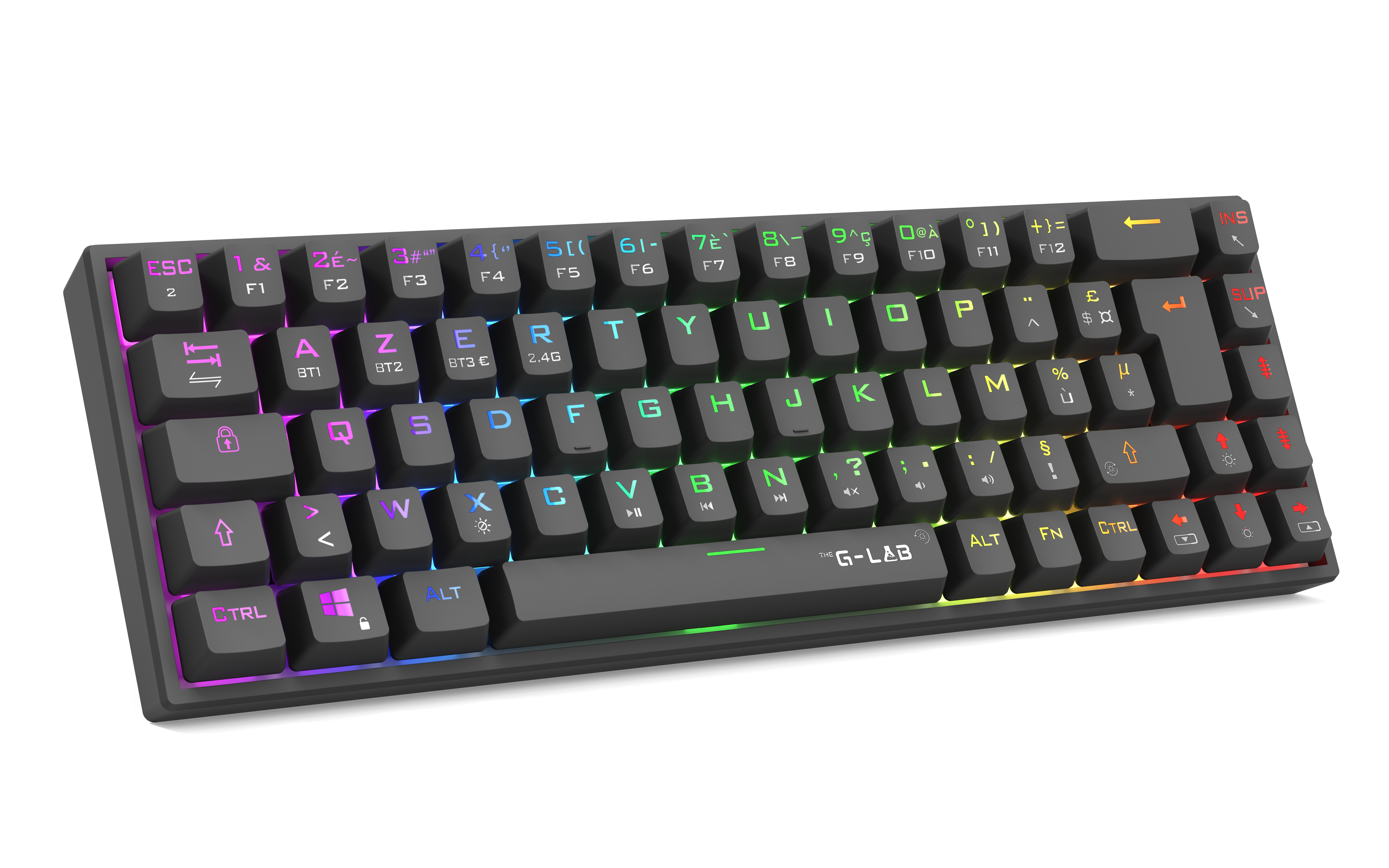 The G-LAB Keys Titanium 65% RGB/Filaire/BT/Noir - Clavier PC - 1