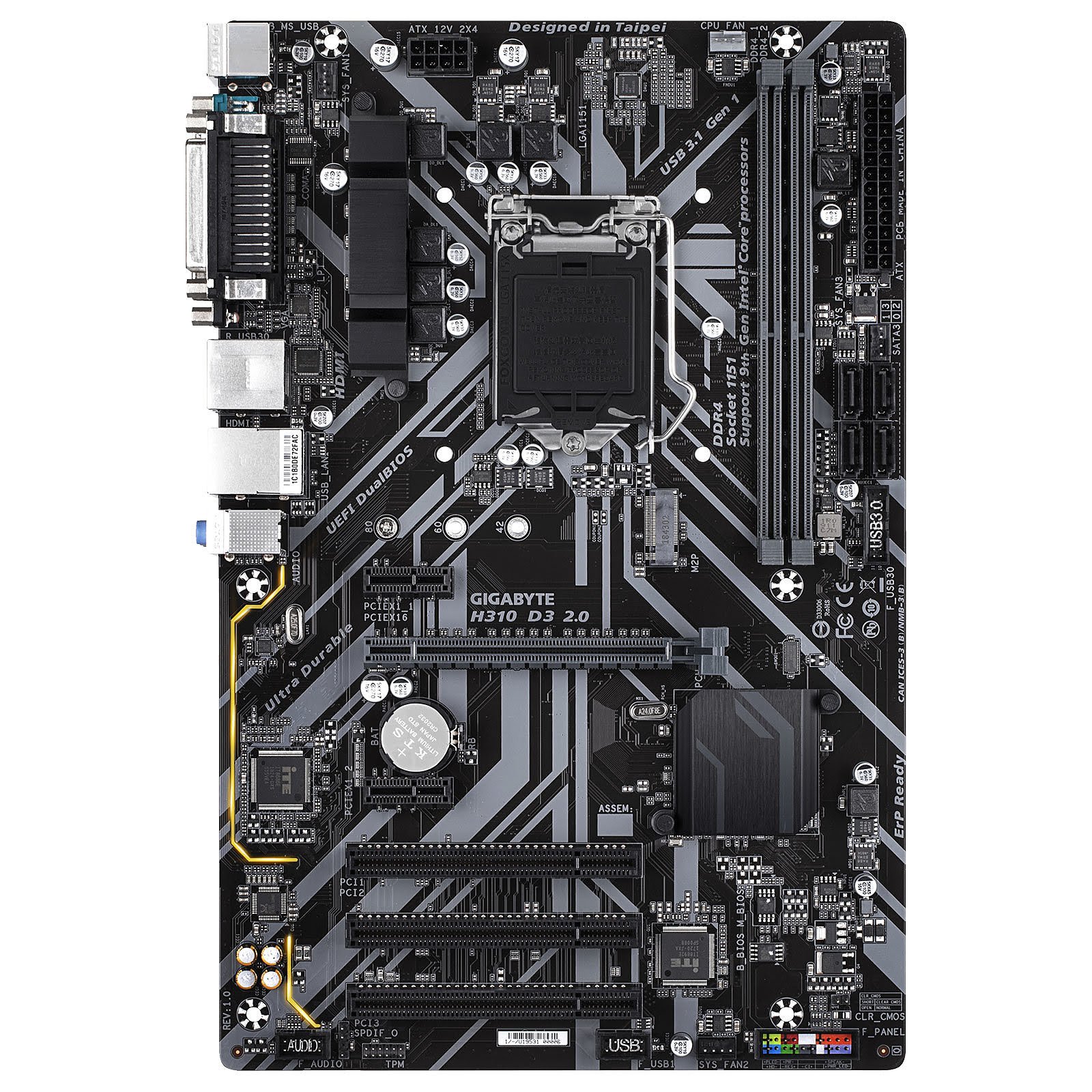 Gigabyte H310 D3 2.0 ATX  - Carte mère Gigabyte - Cybertek.fr - 4