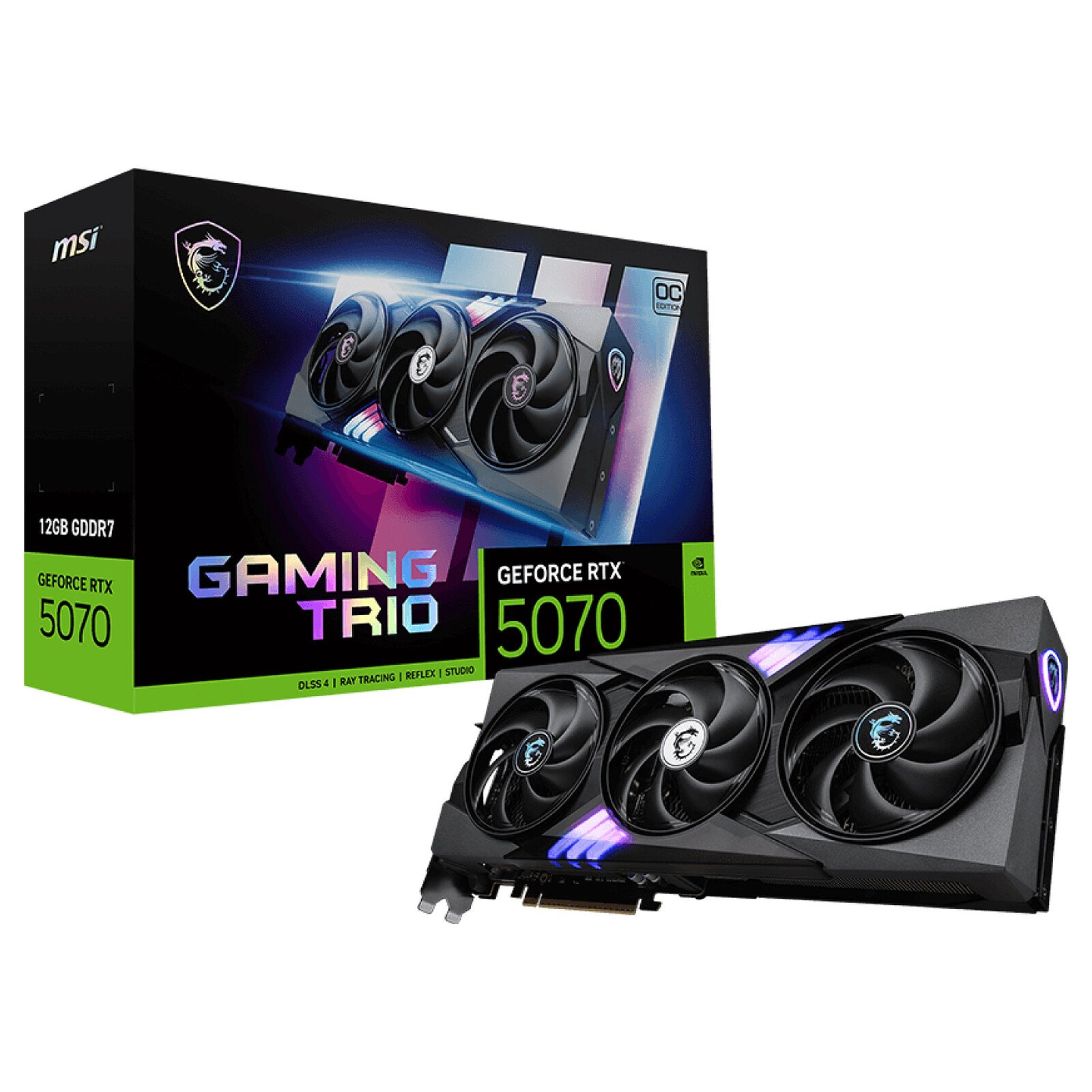 MSI GeForce RTX 5070 12G GAMING TRIO OC  - Carte graphique MSI - 0